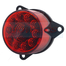 55mm Round Inner LED Red Rear Fog Light For 98mm Combinable Lights Lamps